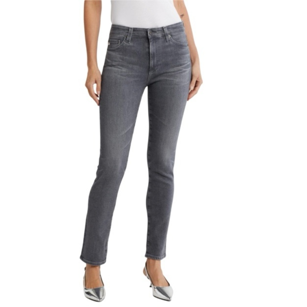 AG Adriano Goldschmied Mari High Waist
Slim Straight Leg Jeans in Unpaved Sz‎ 26